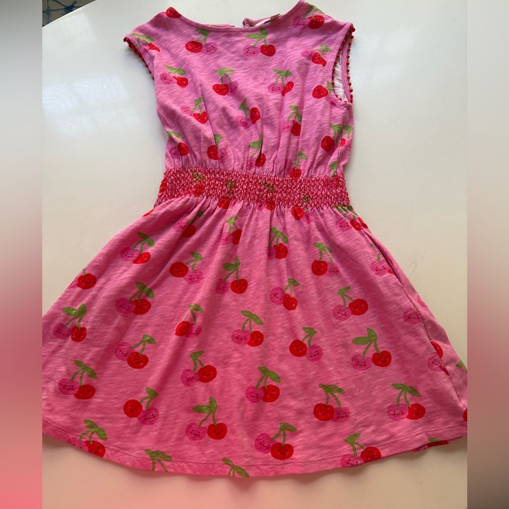 Mini Boden girls cherry dress, size 8/9